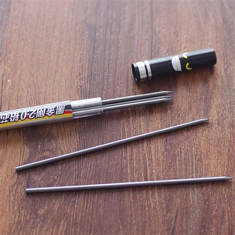 5 Leads/lot 2mm 2B Black 2.0mm Black Mechanical Pencil Lead Refill 90mm free shipping-in ...