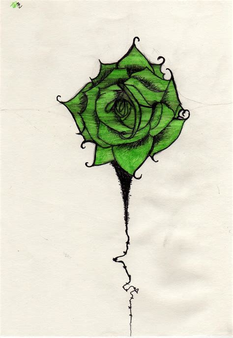 Green Rose tattoo design no.1 by Ackabee on DeviantArt