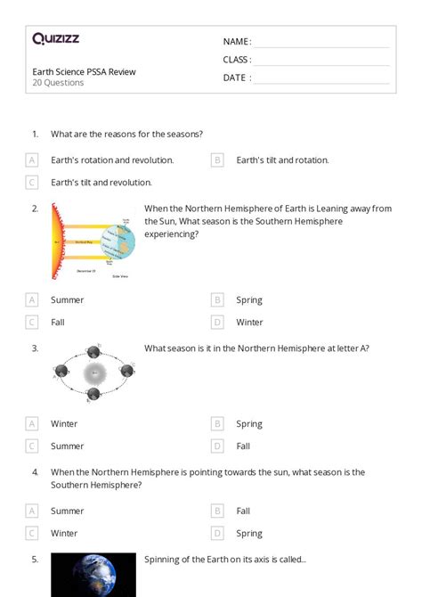 50+ Earth & Space Science worksheets on Quizizz | Free & Printable