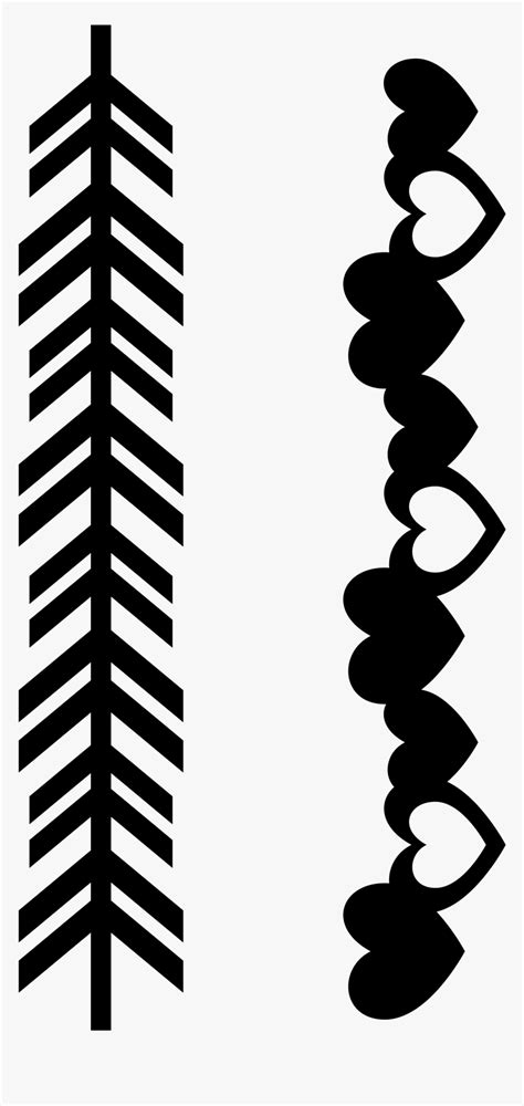 Clip Art Free Arrow Border Clipart - Border Line Clipart Black And White, HD Png Download - kindpng