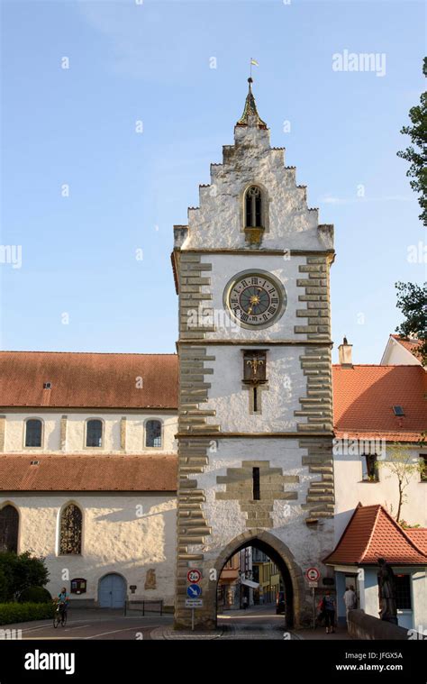 town gate, Überlingen, Lake of Constance, Baden-Wurttemberg, Germany ...