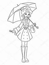 13 Girl With Umbrella Coloring Page  Frigid Images Pages Ideas sketch template
