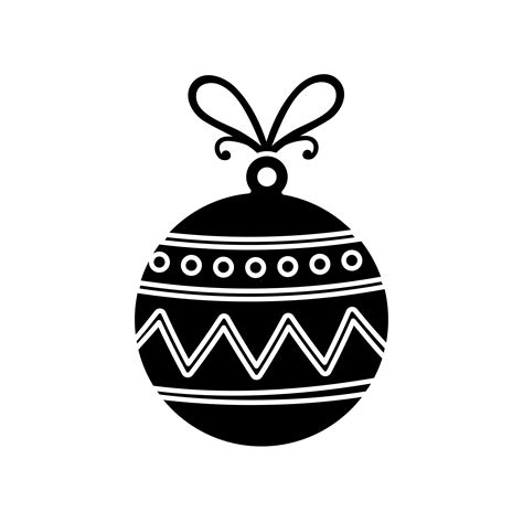 silhouette of ball christmas decoration isolated icon 3353499 Vector Art at Vecteezy