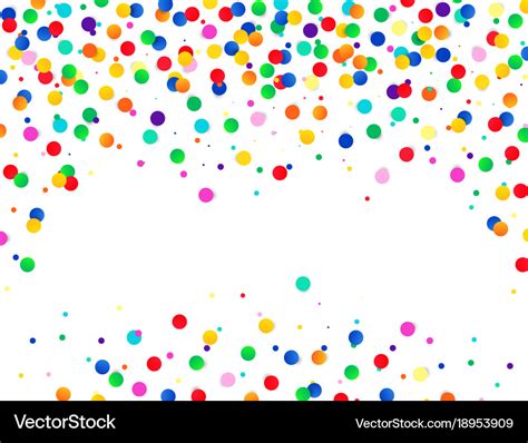 Colorful confetti background isolated Royalty Free Vector