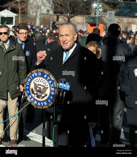 New York Senator Chuck Schumer in the streets of New York City Stock ...