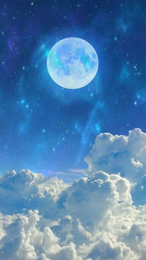 Blue moon | Beautiful moon, Art wallpaper, Sky aesthetic