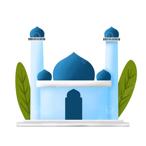 Masjid Clipart Transparent PNG Hd, Ilustrasi Masjid Kubah Biru, Masjid, Blue, Ramadhan PNG Image ...