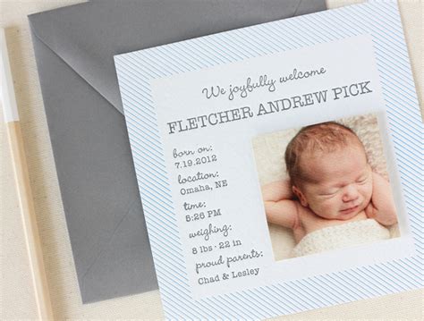 Fletcher's Simple and Scented Birth Announcements