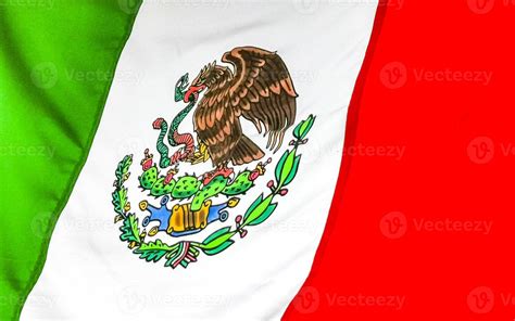 Mexican green white red flag in Zicatela Puerto Escondido Mexico ...