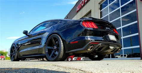 Ford Mustang GT S550 Black with Axe EX18 Aftermarket Wheels Wheel ...