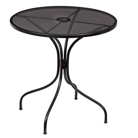 Hampton Bay Nantucket Round Metal Outdoor Patio Bistro Table-7030000-0105157 - The Home Depot