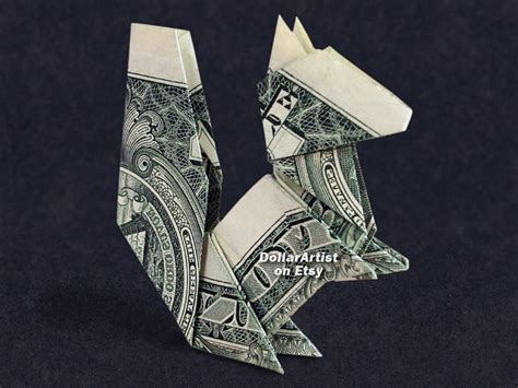 SQUIRREL Money Origami Dollar Bill Cash Animal | Etsy