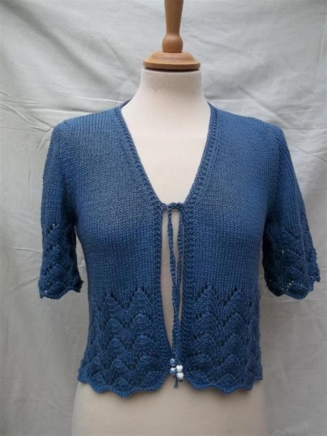 DK Lace Edge Bolero Knitting pattern by Willow Knits in 2020 | Knitting ...