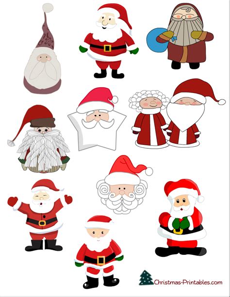 Free Printable Santa Stickers