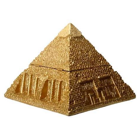 Golden Egyptian Pyramid Box - 5.5 Inches High
