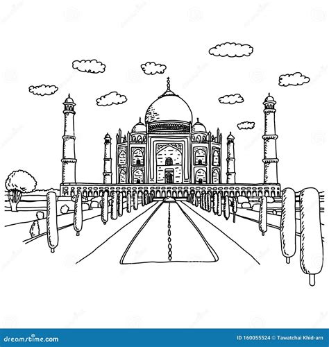 Taj Mahal Landmark Icon Vector Illustration | CartoonDealer.com #81053874