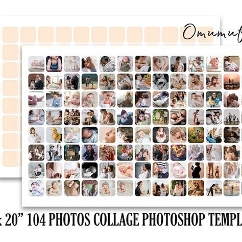 30x20 Collage Template - Etsy