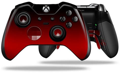 Smooth Fades Red Black - Decal Style Skin fits Microsoft XBOX One ELITE ...