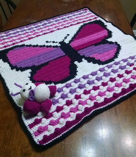 Crochet Butterfly Baby Blanket