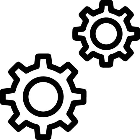 Gear setting symbol icon vector image. Illustration of the industrial ...