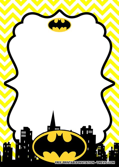 FREE Printable Batman Birthday Invitation Templates - Drevio : Free And Printable Custom ...