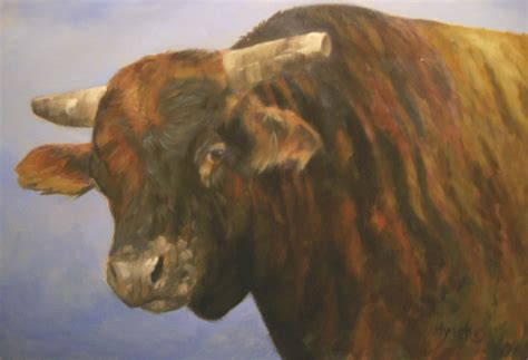 Bucking Bull Painting at PaintingValley.com | Explore collection of ...