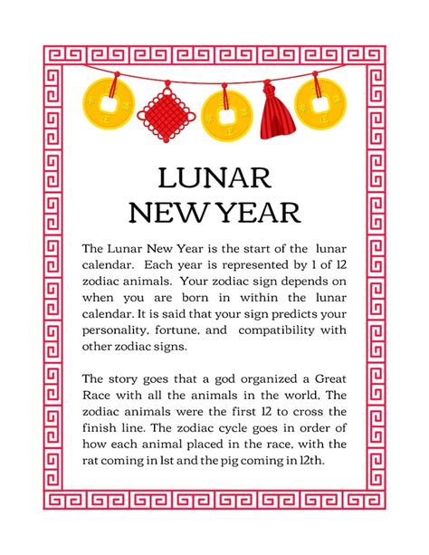 Lunar New Year Zodiac Signs Year of the Dragon Download and Print ...