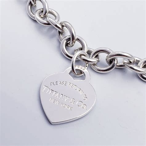 Tiffany & Co. - 18" Please Return To Tiffany & Co Sterling Silver Heart Charm Necklace ⋆ ...