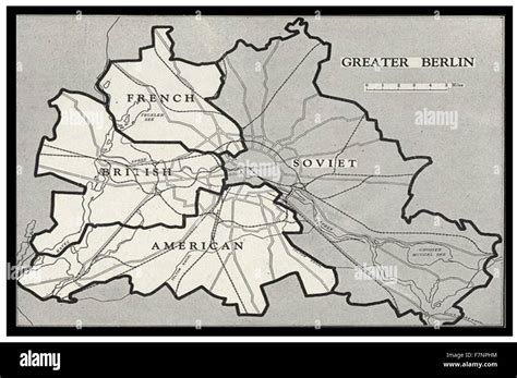 Berlin Blockade Map 1948. he Berlin Blockade (1 April 1948 – 12 May Stock Photo, Royalty Free ...