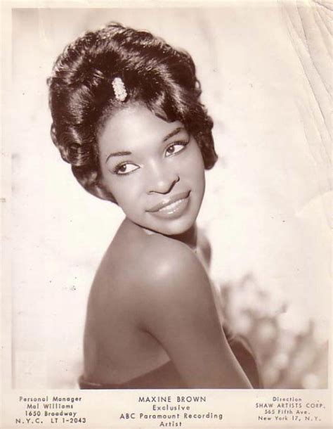 FROM THE VAULTS: Maxine Brown born 18 August 1939