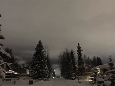 In Alaska it’s dark in the winter unless you’re in town with overcast ...