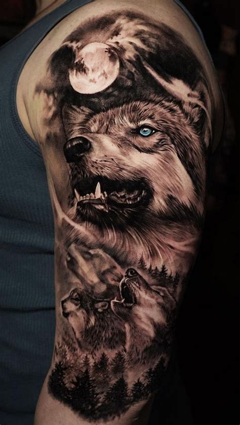 Pin by Solomon Sally on BBB | Wolf tattoo design, Animal sleeve tattoo ...