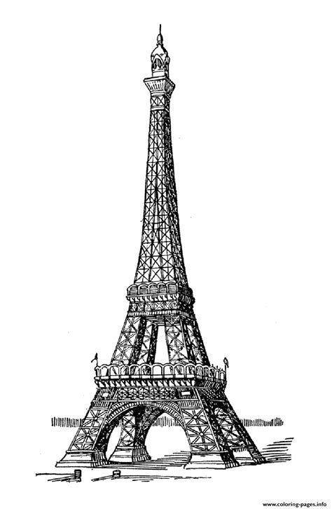 Eiffel Tower Printable Coloring Page - Printable Word Searches
