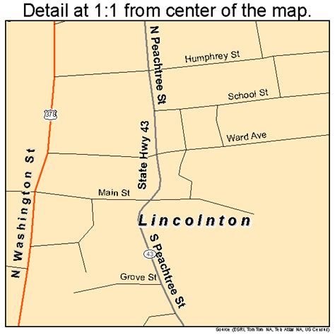 Lincolnton Georgia Street Map 1346552