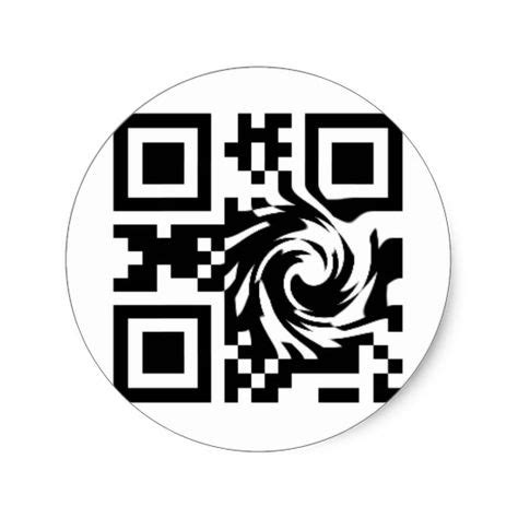 QR Code Classic Round Sticker | Zazzle.com | Round stickers, Stickers, Code art