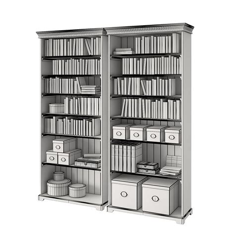 Ikea Liatorp Bookcase - 3D Model for VRay, Corona