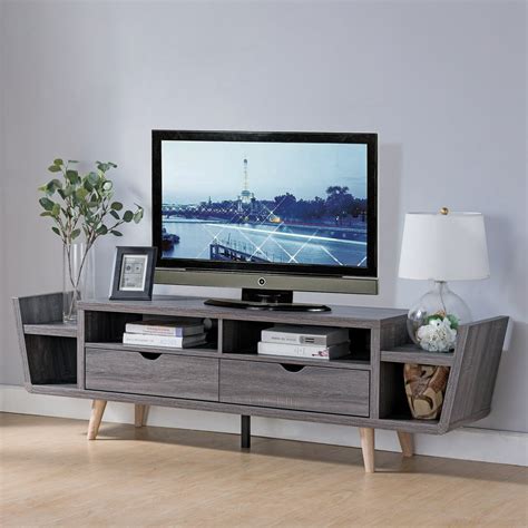 Furniture of America Elvire Mid-Century Modern 70 in. TV Stand ...