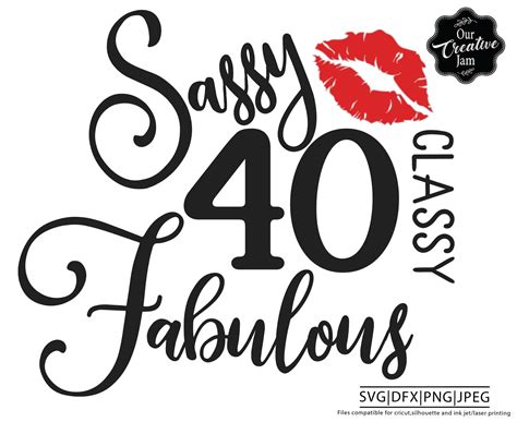 40 and Fabulous Svg Fabulous at 40 Svg 40 and Fab Svg 40th - Etsy Canada