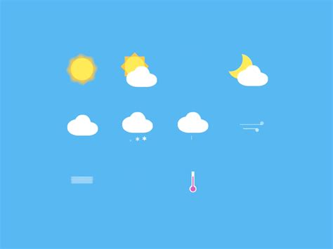 Weather Icons Animation by Junhyuk Jang on Dribbble