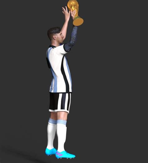 Messi 3D Print Model in Figurines 3DExport