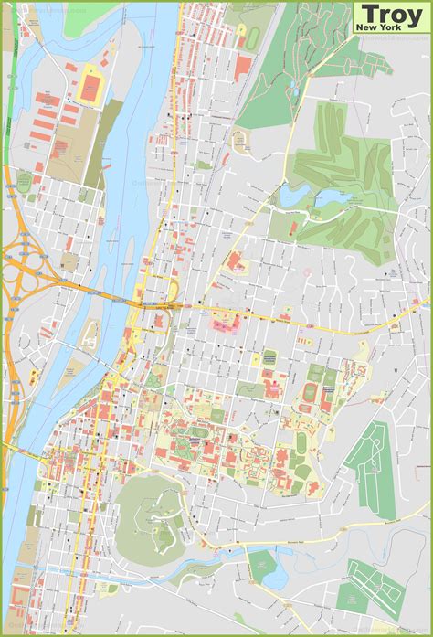 Large detailed map of Troy - Ontheworldmap.com