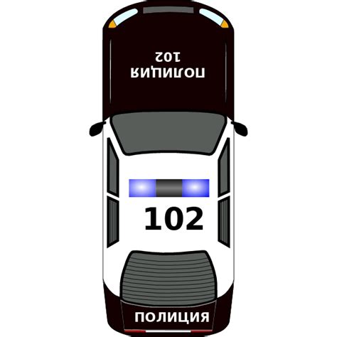 Police car top-view | Free SVG