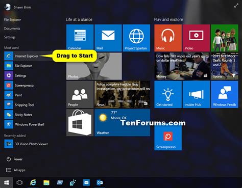 Obdélník Definice Štědrý pin shortcut to start menu windows 10 Košík ...