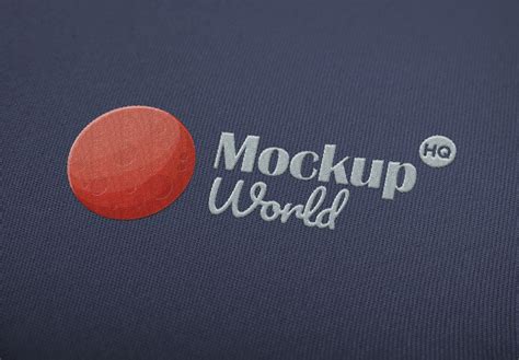 Embroidered Logo Mockup | Mockup World HQ