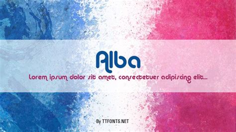 Alba Regular truetype font