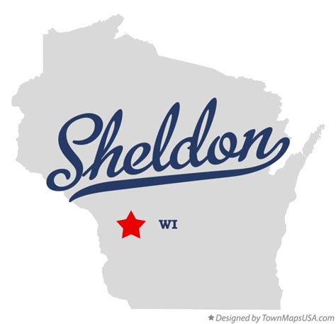 Map of Sheldon, Monroe County, WI, Wisconsin