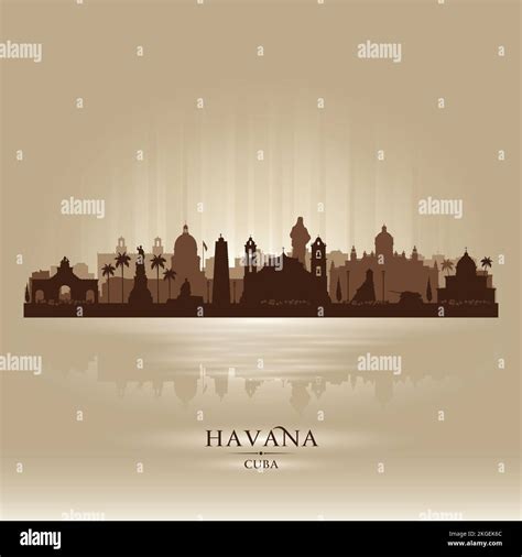 Havana Cuba city skyline vector silhouette illustration Stock Vector Image & Art - Alamy