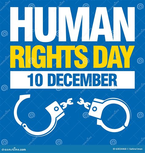 Human Rights Day Vector Template Stock Vector - Illustration of mark ...