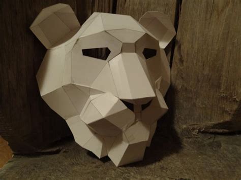 Make Your Own Lion Mask From Recycled Paper, PDF Pattern, PDF Mask ...