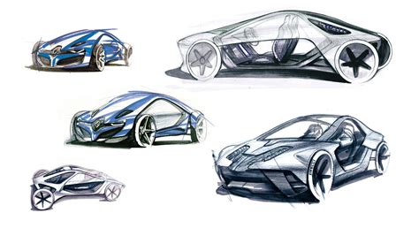 Futuristic Concept Car Sketches